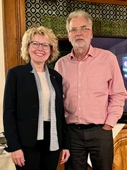 DG Daniela Schweizer mit Club-Präsident Hartmut Lamparter